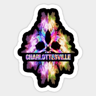 Charlottesville Tie Dye Watercolor Gift Souvenir Sticker